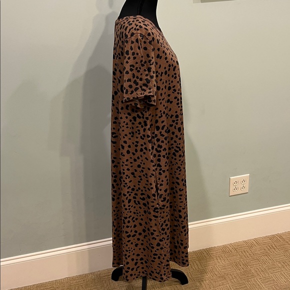 LuLaRoe Brown and Black Patterned Dress - Picture 4 of 5